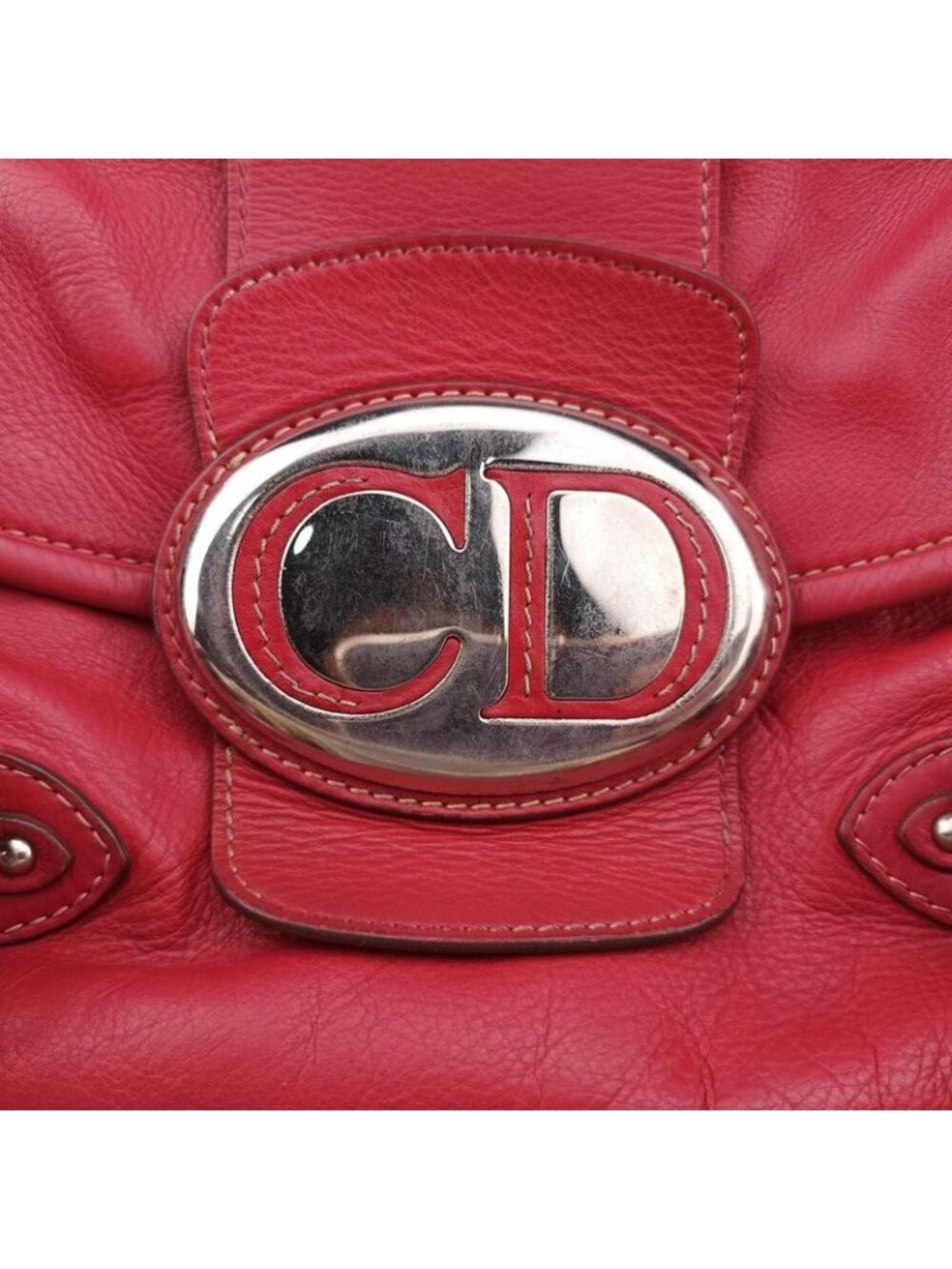 ★SOLD★ Dior Cdlogo Red Leather Handbag - Picture 12 of 16